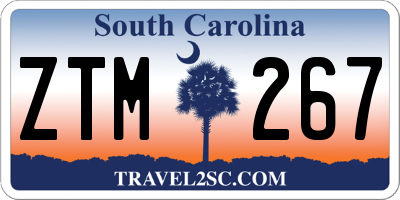 SC license plate ZTM267