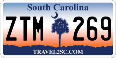 SC license plate ZTM269