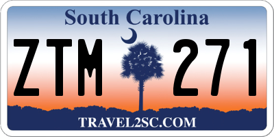 SC license plate ZTM271