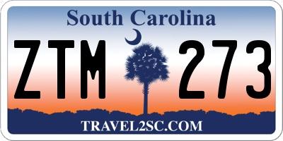 SC license plate ZTM273