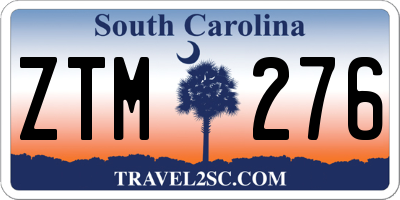 SC license plate ZTM276