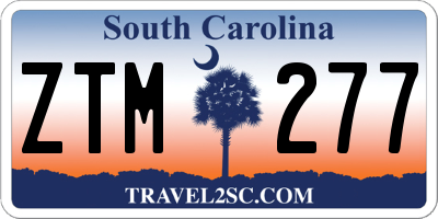 SC license plate ZTM277