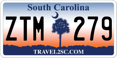 SC license plate ZTM279