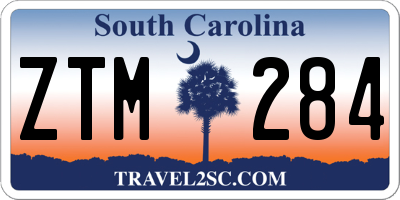 SC license plate ZTM284