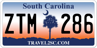 SC license plate ZTM286