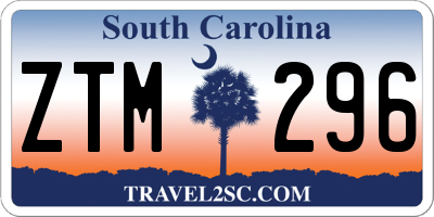 SC license plate ZTM296
