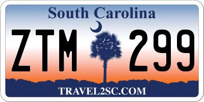 SC license plate ZTM299