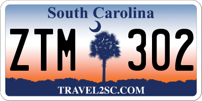 SC license plate ZTM302