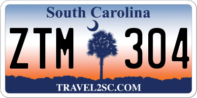 SC license plate ZTM304