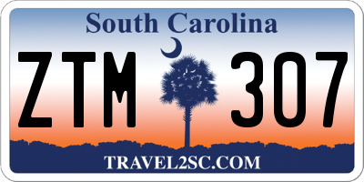 SC license plate ZTM307