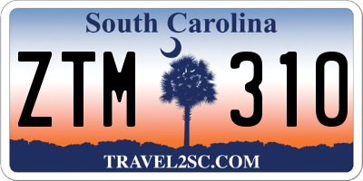 SC license plate ZTM310