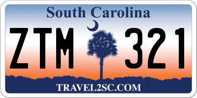 SC license plate ZTM321