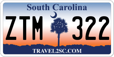 SC license plate ZTM322