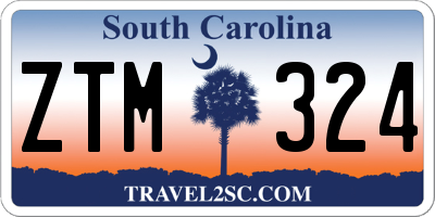 SC license plate ZTM324