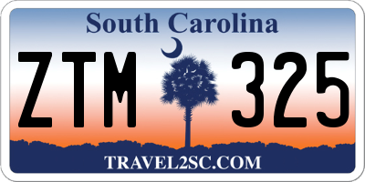 SC license plate ZTM325