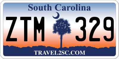 SC license plate ZTM329
