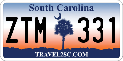 SC license plate ZTM331