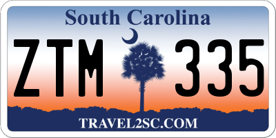SC license plate ZTM335