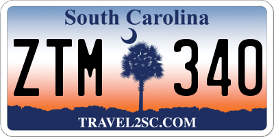 SC license plate ZTM340