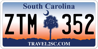 SC license plate ZTM352