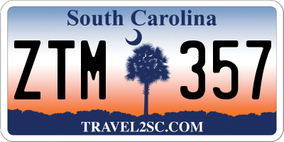 SC license plate ZTM357