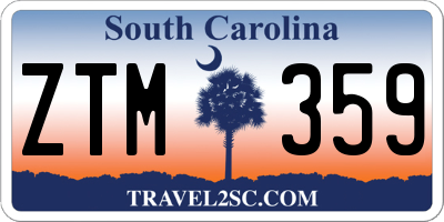 SC license plate ZTM359