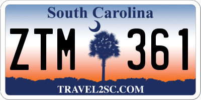 SC license plate ZTM361