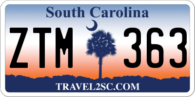 SC license plate ZTM363