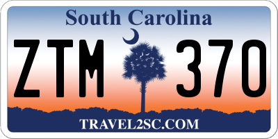 SC license plate ZTM370