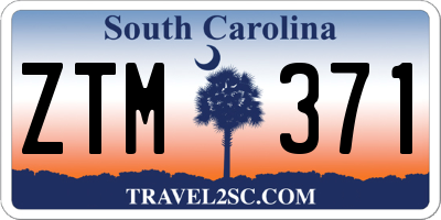 SC license plate ZTM371