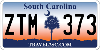 SC license plate ZTM373