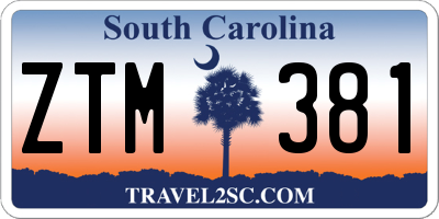 SC license plate ZTM381