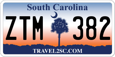 SC license plate ZTM382