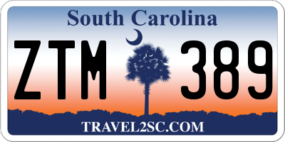SC license plate ZTM389
