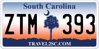 SC license plate ZTM393
