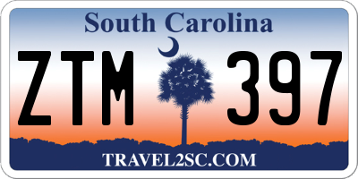 SC license plate ZTM397