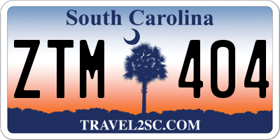 SC license plate ZTM404