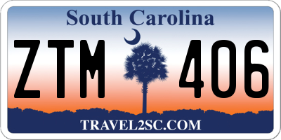 SC license plate ZTM406