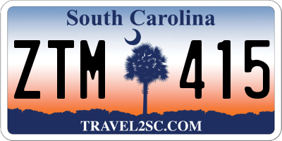 SC license plate ZTM415