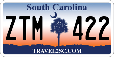 SC license plate ZTM422