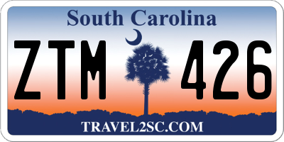 SC license plate ZTM426