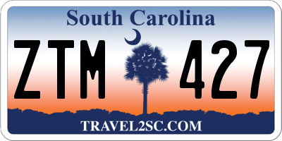 SC license plate ZTM427
