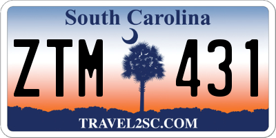 SC license plate ZTM431