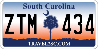 SC license plate ZTM434