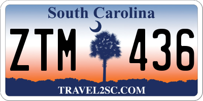 SC license plate ZTM436