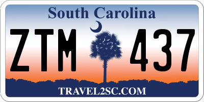 SC license plate ZTM437
