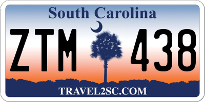 SC license plate ZTM438