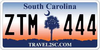 SC license plate ZTM444