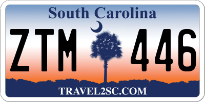 SC license plate ZTM446