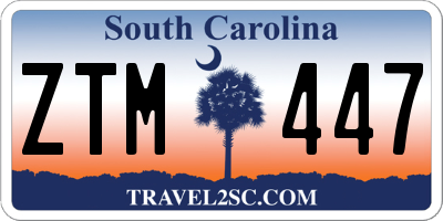 SC license plate ZTM447